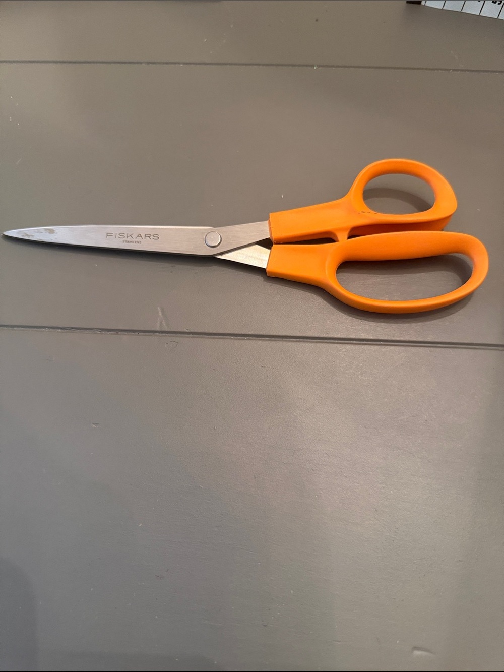 Fiskars USA original Shears Scissors Orange Handle Cut Crafts Fabrics 🐈‍⬛